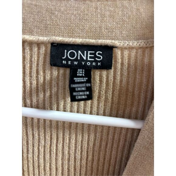 Jones New York Petite Ribbed Open Front Cardigan Duster Sweater L - Picture 5 of 6